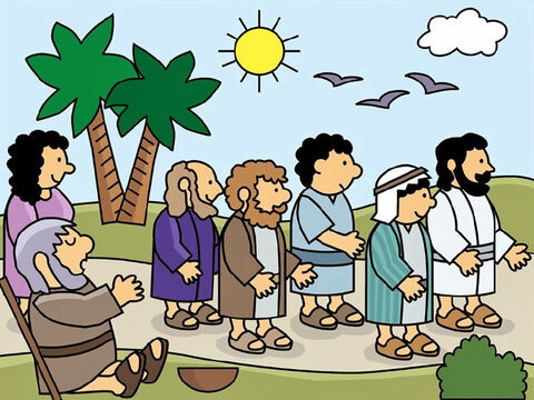 One day, as they were near the city of Jericho, Jesus and the disciples passed a man begging on the road. – Slide 2