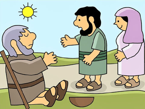 Some people didn't think a beggar should be calling out to Jesus like that, so they told him to be quiet. – Slide 6