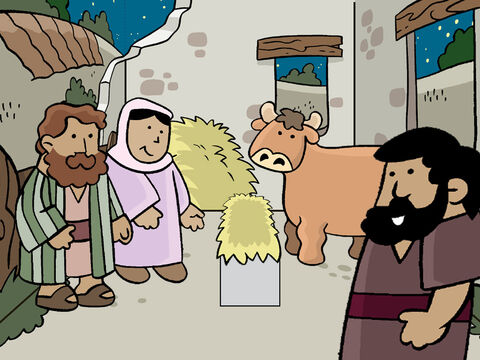So, the innkeeper suggested they stay in the stable instead. – Slide 2