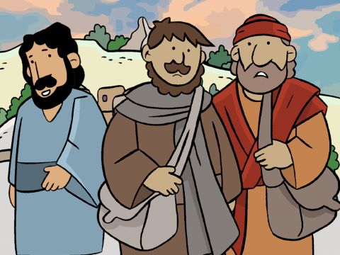 When they arrived in Emmaus the stranger turned to walk on further. – Slide 6