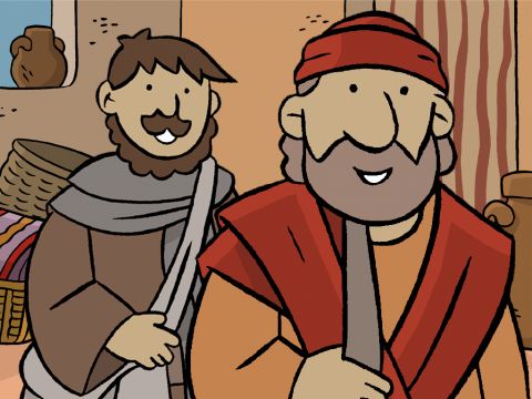 The two men were so happy that they decided to rush back to Jerusalem with the good news. – Slide 12
