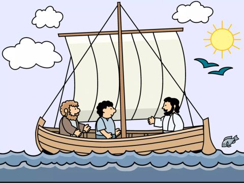 However the fishermen decided to do as Jesus said, and they went out to sea again. – Slide 6