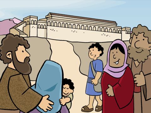 It took several days to reach the city of Jerusalem where the great Temple could be seen. – Slide 4