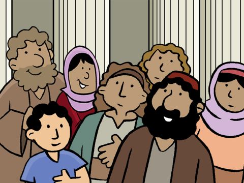 People would go to the temple to offer sacrifices, pray and praise God. It was a very happy time. – Slide 5