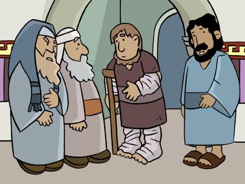 Jesus heals a man on the Sabbath. (Luke 14:1-11) – Slide 2