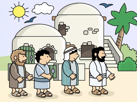 One day Jesus and His disciples went to the town of Capernaum. – Slide 1