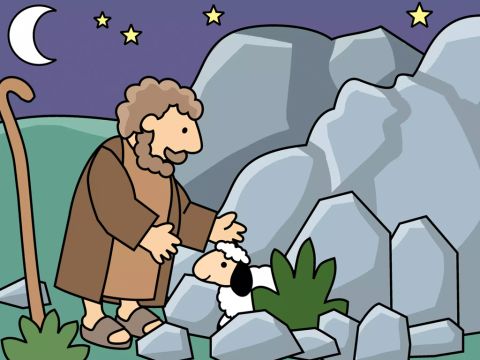 Until at last, he found his little lost sheep! – Slide 9