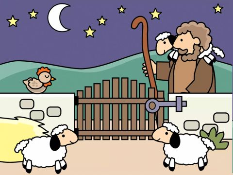 At last the sheep was safe in the pen again ... – Slide 11