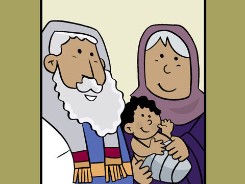 But Zechariah surprised them, and wrote that the baby would be named John, not Zechariah. At that moment Zechariah was able to speak again, and he started praising God. – Slide 15