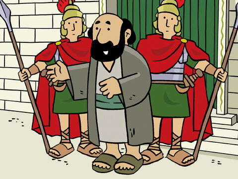 While Paul was in Jerusalem, a mob seized him and would have done him great harm if a Roman patrol had not come to his rescue. – Slide 1