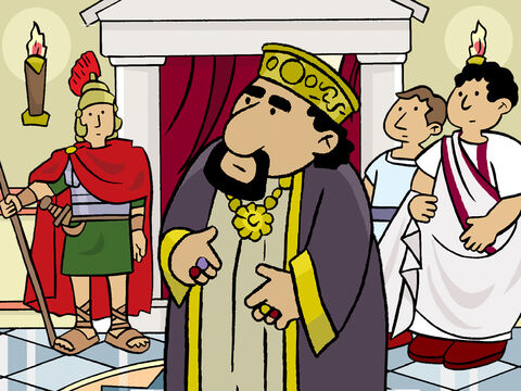 FreeBibleimages :: Paul before King Agrippa :: Paul tells the King ...