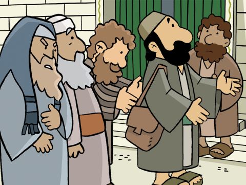 A mob gathered to attack Paul and they dragged him out of the temple. They started to beat him. – Slide 3