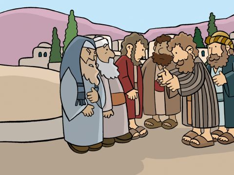 The next morning, more than forty men gathered and made a vow that they would not eat or drink until they had killed Paul. They devised a plan to trick the Roman commander to bring Paul from prison to the Jewish council, so they could kill him on the way. – Slide 6