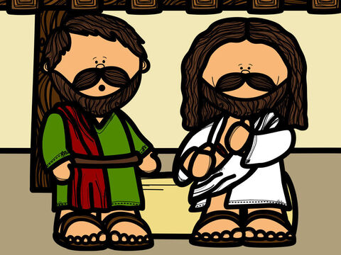 ‘Look Thomas, here is the wound in my side,’ said Jesus. – Slide 11