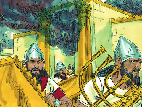 King Nebuchadnezzar had taken objects from the Temple when he invaded Jerusalem, including gold and silver cups. King Belshazzar wanted these cups to be used at the feast for his guests to drink wine. – Slide 3