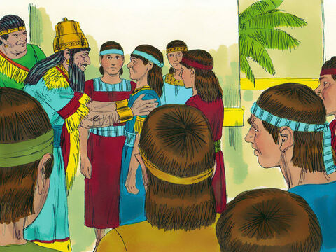 God gave these four young men an unusual aptitude for understanding every aspect of literature and wisdom. At the end of their training they were presented to King Nebuchadnezzar. No one impressed the King as much as Daniel, Hananiah, Mishael, and Azariah. So they entered the royal service. The king found them found them ten times more capable than any of his wise men. – Slide 11