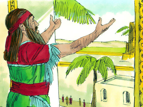 Daniel was a Jew in Babylon when the Medes and Persians took control of the land. Each day Daniel would pray facing towards Jerusalem in his own homeland. – Slide 1