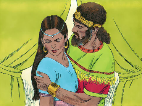 David sent messengers to get Bathsheba. When she arrived he seduced her and slept with her. Bathsheba then returned home. – Slide 3