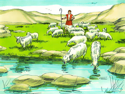 David was back in Bethlehem looking after his father’s sheep. – Slide 5