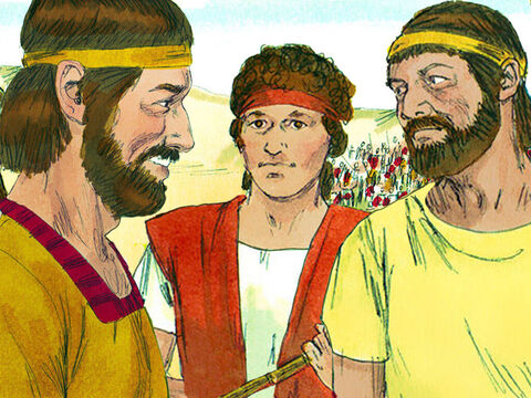 David asked, ‘Who is this Philistine to defy the army of the living God?’ They told him the man who killed Goliath would get a big reward, marry the King’s daughter and his father's family would not need to pay taxes. – Slide 10