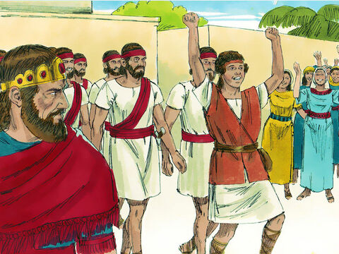 After David killed Goliath he returned as a hero and King Saul became very angry and jealous of him. – Slide 3