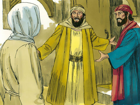 As they approached Emmaus the stranger looked as if He was travelling on further. They invited Him to stay with them and He agreed. – Slide 10