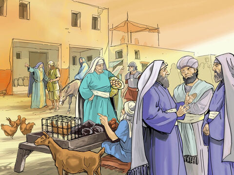 As Mary and Joseph were descendants from the family tree of King David they needed to travel to the town of Bethlehem. The town was full of noise, of people, of animals, all trying to find somewhere to rest. – Slide 2