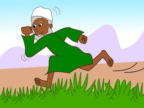 ‘He was very happy and ran off to gather everything he had.’ – Slide 3