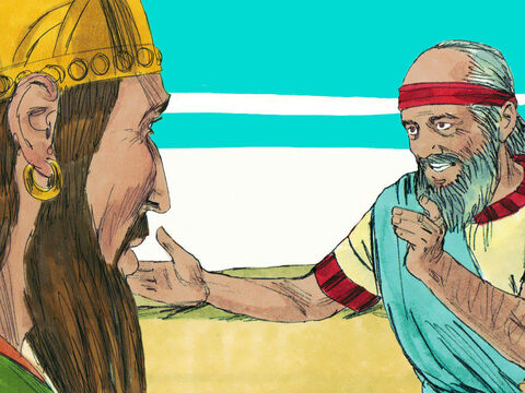Obadiah rushed to find King Ahab and told him he had found Elijah. – Slide 7