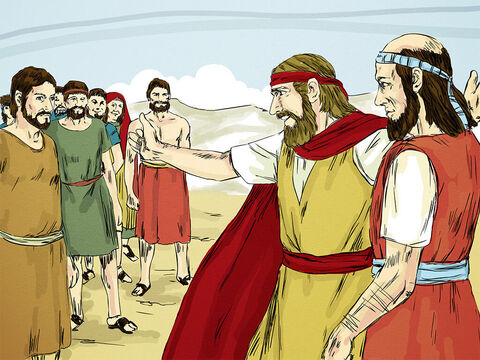 After eating and saying goodbye, Elisha set off with Elijah to begin the new job that God had chosen for him. – Slide 7