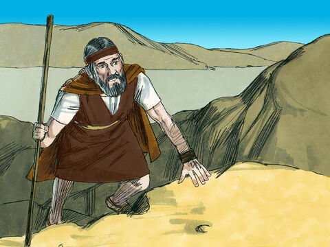 ‘Go and look towards the sea,’ Elijah told his servant. So the servant went up and looked. – Slide 4