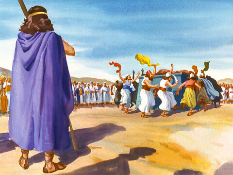 Elijah stood by as the prophets of Baal prepared their sacrifice and called on their god from morning until noon. – Slide 28