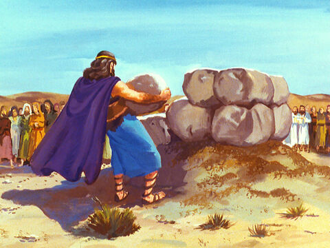 First Elijah took twelve stones and rebuilt a broken altar of the Lord. – Slide 33