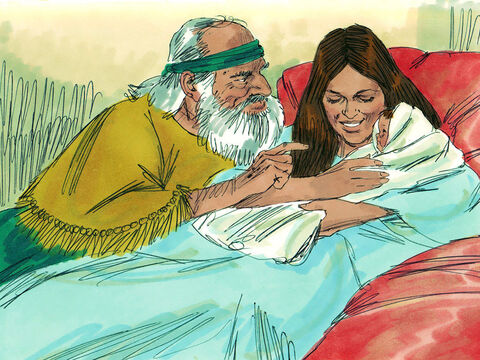 ‘Please, man of God, don’t mislead me!’ she said. But the woman did become pregnant, and the following year she gave birth to a son, just as Elisha had told her. – Slide 5