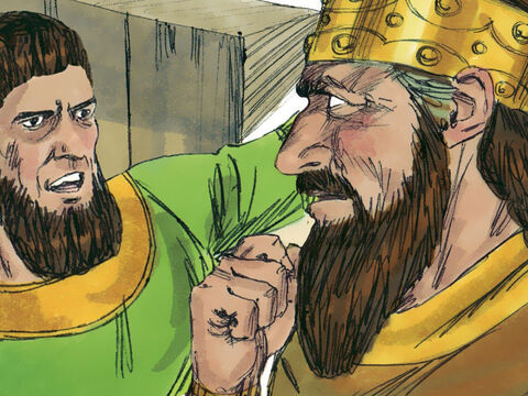 The officer with the king mocked Elisha’s claim. ‘Even if the Lord opened the floodgates of the heavens, this could not happen.’ Elisha shouted back to the officer, ‘You will see it with your own eyes, but you will not eat any of it!’ – Slide 7