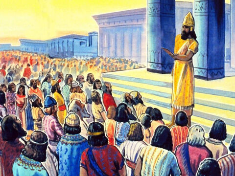 Haman ordered everybody to bow before him, which they all did, except Mordecai. He would not bow to anyone but God. – Slide 18