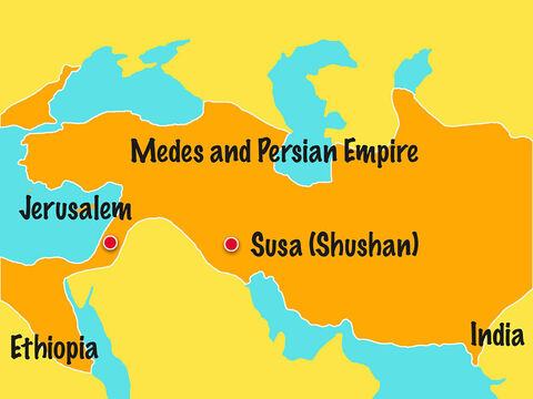 King Xerxes ruled over the empire of the Medes and Persians, which stretched over 127 provinces from Ethiopia to India. Living in his empire were many Jews. – Slide 2