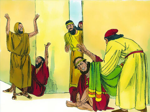 When Esther heard about Mordecai’s distress, she sent Hathak, one of the Kings servants, with clothes for him to put on instead of the sackcloth. But he refused to put them on. – Slide 3