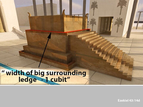 And that had a surrounding ledge of one cubit. – Slide 11