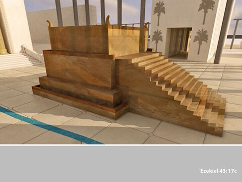 The steps of the altar faced east. – Slide 16