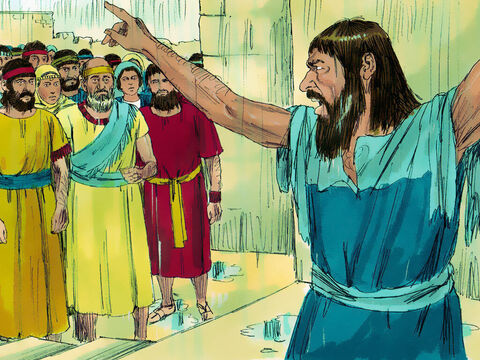 Three days later the men of Judah and Benjamin gathered in the square before the Temple. It was raining and they were distressed. Ezra told them, ‘You have been unfaithful and you have married foreign women. It’s time to honour God and obey Him. Separate yourselves from the idol worshipping people around you and from your foreign wives.’ – Slide 16