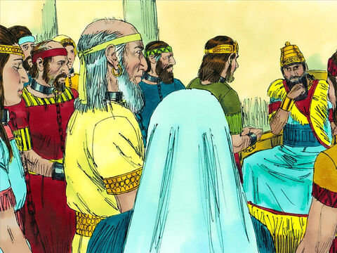 King Nebuchadnezzar took Jehoiachin, his mother and wives as prisoners. He also picked the most educated Jews and skilled craftsmen to be taken back to Babylon to work for him. Among them were Daniel and three Jews given the Babylonian names Meshach, Shadrach and Abednego. – Slide 3