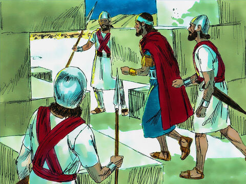 Finally the Babylonians broke down a section of the city walls. That night , King Zedekiah and many of his soldiers escaped out of the city and slipped through enemy lines in the darkness. – Slide 8