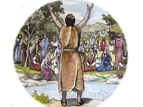 ‘And he will go as forerunner before the Lord in the spirit and power of Elijah, to turn the hearts of the fathers back to their children and the disobedient to the wisdom of the just, to make ready for the Lord a people prepared for Him.’ – Slide 12