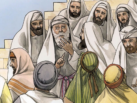 When he came out, he was not able to speak to them. They realised that he had seen a vision in the holy place, because he was making signs to them and remained unable to speak. – Slide 16