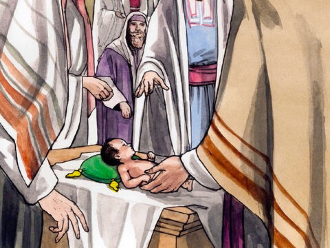On the eighth day they came to circumcise the child, and they wanted to name him Zechariah after his father. – Slide 2
