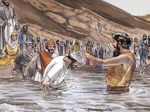 Then people from Jerusalem, as well as all Judea and all the region around the Jordan, were going out to him, and he was baptizing them in the Jordan River as they confessed their sins. – Slide 5