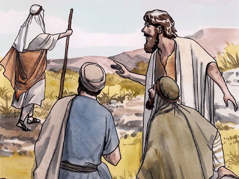 The day after John baptised Jesus, he was standing there with two of his disciples. Gazing at Jesus as He walked by, he said, ‘Look, the Lamb of God!’ – Slide 1