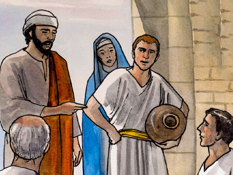 Now there were six stone water jars there for Jewish ceremonial washing, each holding twenty or thirty gallons. Jesus told the servants, ‘Fill the water jars with water.’ – Slide 6