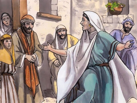 Then the woman left her water jar, went off into the town and said to the people, ‘Come, see a man who told me everything I ever did. Surely He can’t be the Messiah, can He?’ So they left the town and began coming to Him. – Slide 8